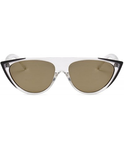 Goggle cat eyes female sunglasses personality fashion street trend sunglasses - Black Gold Mercury - C318EH4RXOG $17.94