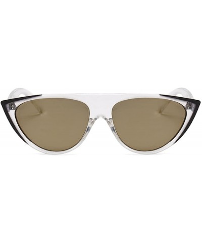 Goggle cat eyes female sunglasses personality fashion street trend sunglasses - Black Gold Mercury - C318EH4RXOG $9.68