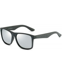 Square Fashion Polarized Sunglasses Brand Designer TR90 Square Frame Men Leisure Driving Mirror - Silver - C618UEGN9GO $13.67