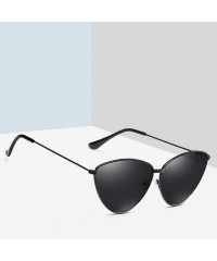 Aviator Sunglasses New Trend Fashion Personality Triangle Cat Eye Color Coating UV400 8 - 2 - CB18YZUHLN3 $10.36