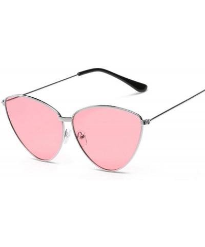 Aviator Sunglasses New Trend Fashion Personality Triangle Cat Eye Color Coating UV400 8 - 2 - CB18YZUHLN3 $10.36