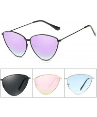 Aviator Sunglasses New Trend Fashion Personality Triangle Cat Eye Color Coating UV400 8 - 2 - CB18YZUHLN3 $10.36