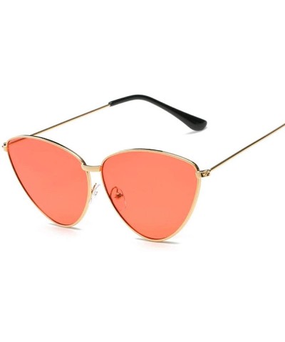 Aviator Sunglasses New Trend Fashion Personality Triangle Cat Eye Color Coating UV400 8 - 2 - CB18YZUHLN3 $10.36