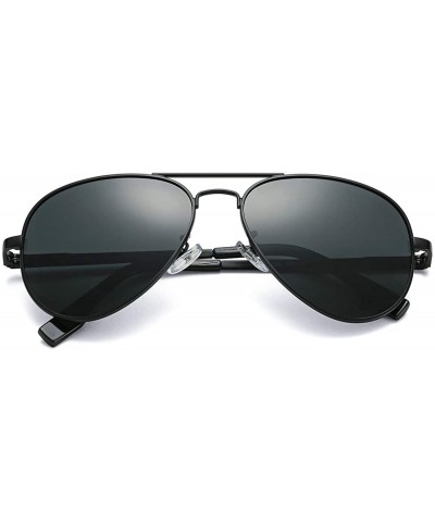 Aviator Polarized Aviator Sunglasses for Juniors Small Face Women Men Vintage UV400 Protection Shades - C31890AO6SU $12.57