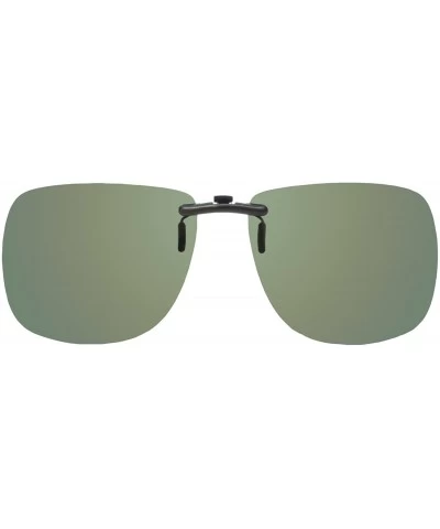 Square Polarized Clip-On Sunglasses C1 62mm - G15 Green - C91833TCWI4 $24.73