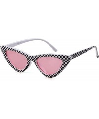 Goggle Retro Vintage Cateye Sunglasses for Women Clout Goggles Plastic Frame Glasses - CK18SER2KOE $15.94