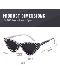 Goggle Retro Vintage Cateye Sunglasses for Women Clout Goggles Plastic Frame Glasses - CK18SER2KOE $15.94