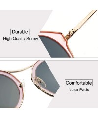 Round Cat Eye Mirrored Polarized Sunglasses for Women - Fashion Cat Eye sunglasses for Driving 100% UV400 Protection - CE18R0...
