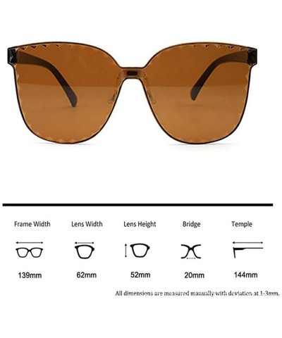 Square New Unisex Fashion Men Women Eyewear Casual Frameless Sunglasses Sunglasses - Tea - CL1900Z3G0O $18.03