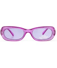 Goggle Vintage Sunglasses For Women Oval Mod Style Candy Colors Frame Fashion Goggles - Fuschia - CX18KOR7K25 $8.62