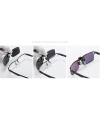 Rectangular Clip On Sunglasses Mens/Womens Flip-Up Polarised Sun Lenses For Driving/Fishing - Color6 - C818OX4YQHG $8.75