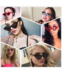 Cat Eye Retro Clout Goggles Vintage Cat Eye Sunglasses Women Glasses Kurt Cobain Trendy Narrow Plastic Frame - C818I5ESRLY $1...
