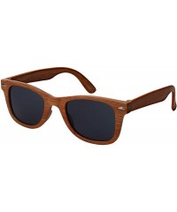 Wayfarer Horn Rimmed Wood Pattern Sunglasses Men Women 5401CWD-SD - Bamboo Pattern Frame/Grey Lens - CH18KEN3X2G $7.04