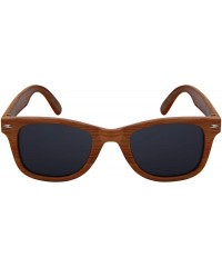 Wayfarer Horn Rimmed Wood Pattern Sunglasses Men Women 5401CWD-SD - Bamboo Pattern Frame/Grey Lens - CH18KEN3X2G $16.49