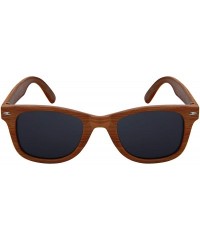 Wayfarer Horn Rimmed Wood Pattern Sunglasses Men Women 5401CWD-SD - Bamboo Pattern Frame/Grey Lens - CH18KEN3X2G $7.04