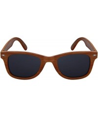 Wayfarer Horn Rimmed Wood Pattern Sunglasses Men Women 5401CWD-SD - Bamboo Pattern Frame/Grey Lens - CH18KEN3X2G $7.04