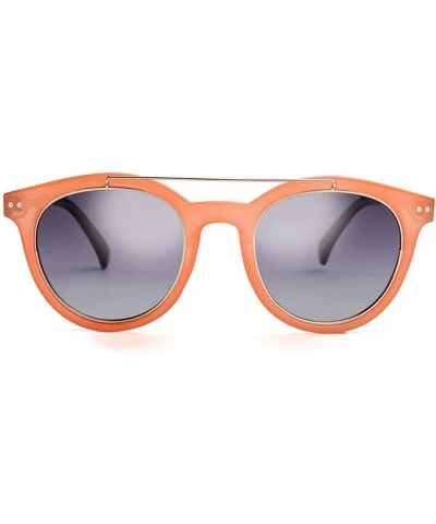 Oversized Polarized Round Sunglasses Lightweight Classic Double Bridge Designer Style for Men and Women - Brown - CH18T43D74Q...