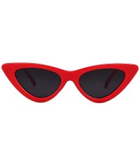 Cat Eye Retro Clout Goggles Vintage Cat Eye Sunglasses Women Glasses Kurt Cobain Trendy Narrow Plastic Frame - C818I5ESRLY $1...