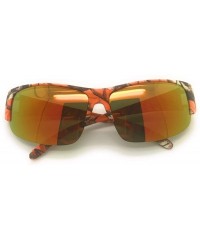 Semi-rimless Over Glasses Sunglasses Polarized Lens for Women Men Semi Rimless Frame Fit Over - Camouflage / Orange - CF18S9K...