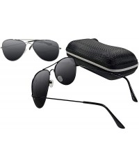 Aviator Polarized Sunglasses - Black - CC18XWSZSKO $10.27