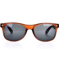 Round 8 Packs Wholesale Neon Colors 80's Retro Sunglasses Bulk for Adult Party Supplies - 8 Pack Brown - CI196HCWQXA $26.86