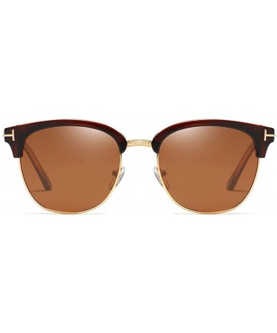 Round Sunglasses Polarized Antiglare Anti ultraviolet Travelling - Tan - C918WT327CM $46.93
