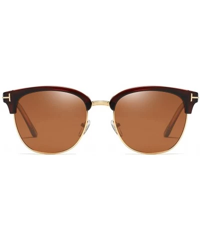 Round Sunglasses Polarized Antiglare Anti ultraviolet Travelling - Tan - C918WT327CM $28.54