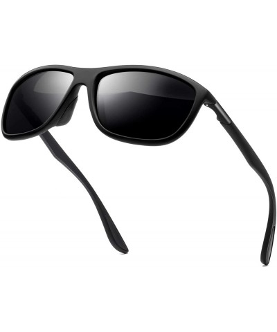 Sport Rectangular Sports Fashion Polarized Sunglasses - Durable Lightweight Sun glasses for Men and Women - CV18N72IIZU $23.22