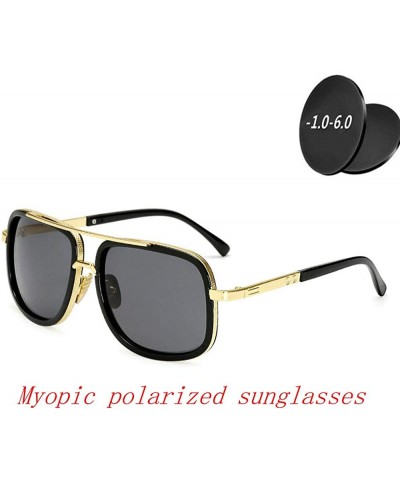 Rectangular Fashion New Men Brand Designer Myopic polarized sunglasses Female Nearsighted glasses - CH18TG6SXOW $19.73