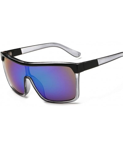 Shield Square Shield Sunglasses Men Driving Sun Glasses Cool Shades Retro - Cjxy802 C4 Green - CJ194OCKZXM $44.84