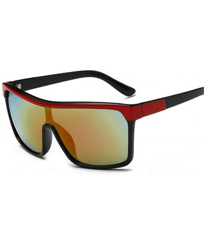 Shield Square Shield Sunglasses Men Driving Sun Glasses Cool Shades Retro - Cjxy802 C4 Green - CJ194OCKZXM $28.69