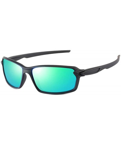 Square men's polarized sunglasses sports elastic paint colorful brand fashion designer polarized sunglasses - C718WYU8LIZ $36.51
