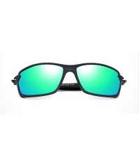 Square men's polarized sunglasses sports elastic paint colorful brand fashion designer polarized sunglasses - C718WYU8LIZ $17.07