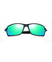 Square men's polarized sunglasses sports elastic paint colorful brand fashion designer polarized sunglasses - C718WYU8LIZ $17.07