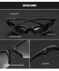 Sport Polarized Sport Sunglasses for Women Driving Fishing UV400 Protection PC Frame Shades For Womens - Black White - CD193H...