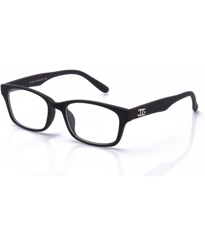 Square "Fashionista" Unisex Squared Fashion Clear Lens Glasses - Rubber Black V2 - CR11KVBCIDH $18.65