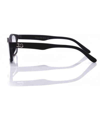 Square "Fashionista" Unisex Squared Fashion Clear Lens Glasses - Rubber Black V2 - CR11KVBCIDH $8.20