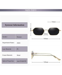 Oversized 2018 Sunglasses Women Brand Designer Small Frame Polygon Clear Lens Men Vintage Sun Glasses N Metal - CB197A3DD2C $...