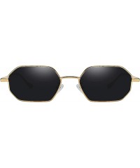 Oversized 2018 Sunglasses Women Brand Designer Small Frame Polygon Clear Lens Men Vintage Sun Glasses N Metal - CB197A3DD2C $...