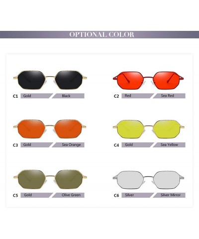 Oversized 2018 Sunglasses Women Brand Designer Small Frame Polygon Clear Lens Men Vintage Sun Glasses N Metal - CB197A3DD2C $...