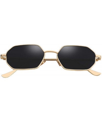 Oversized 2018 Sunglasses Women Brand Designer Small Frame Polygon Clear Lens Men Vintage Sun Glasses N Metal - CB197A3DD2C $...