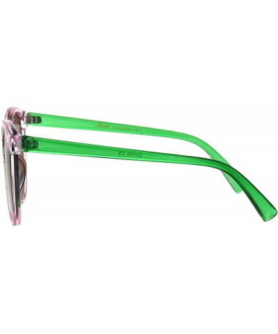 Cat Eye Womens Mod Minimal Oversize Cat Eye Plastic Sunglasses - Pink Green Red - C318HU9ML3N $9.21