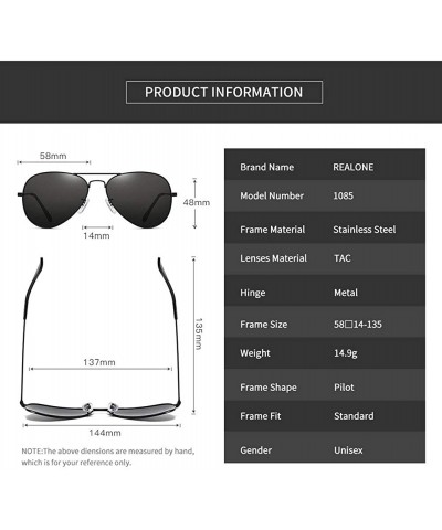 Aviator Fashion Polarized Sun- UV Protective Aviator - C16 - C219706MQ6I $41.43