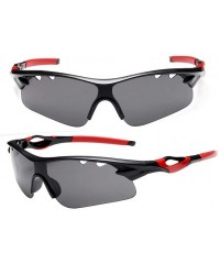 Sport Cycling Glasses Casual Sports Outdoor Sunglasses Bike Hiking Explosion-proof Lens Sunglasses - Red - CJ18T2KIZNL $7.87