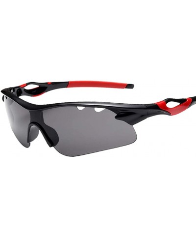 Sport Cycling Glasses Casual Sports Outdoor Sunglasses Bike Hiking Explosion-proof Lens Sunglasses - Red - CJ18T2KIZNL $7.87