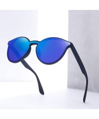 Square Polarized Retro Classic Trendy Stylish Sunglasses for Men Women - 3 Navy - CB193IH424N $14.05