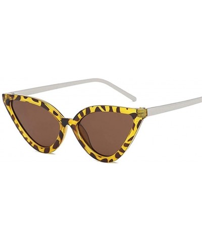 Cat Eye Women Cat Eye Sunglasses PC Frame Fashion For Female - Leopard - CQ199QCALXR $8.42