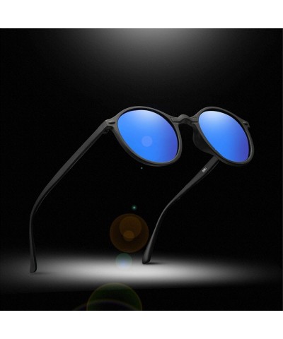 Oversized Women Polarized Round Sunglasses Retro Vintage UV400 Men Night Vision Steampunk Eyewear Mirror Reflective - CR197Y7...