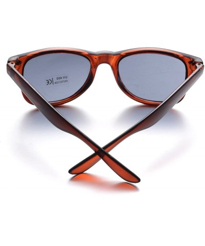 Round 8 Packs Wholesale Neon Colors 80's Retro Sunglasses Bulk for Adult Party Supplies - 8 Pack Brown - CI196HCWQXA $22.80