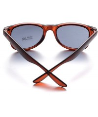 Round 8 Packs Wholesale Neon Colors 80's Retro Sunglasses Bulk for Adult Party Supplies - 8 Pack Brown - CI196HCWQXA $22.80